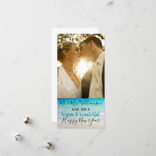 Tropische Verheiratete Weihnachten Mr. Foto Card