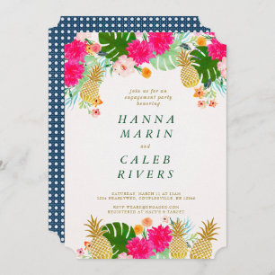Tropische Verlobungs-Duschen-Einladung Einladung