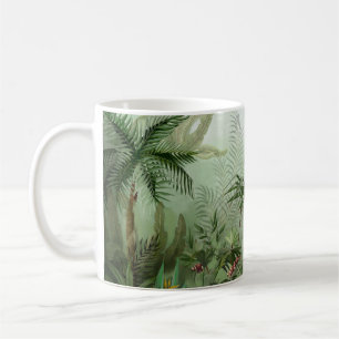 Tropische Vintage botanische Landschaftsdarstellun Kaffeetasse