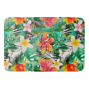 Tropische Vintage exotische Badematte