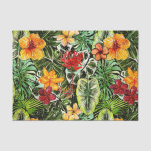 Tropische Vintage exotische Seidenpapier