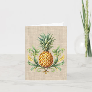 Tropische Vintage-Gelbe Ananas