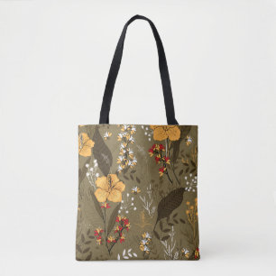 Tropische Vintage nahtlose Blume und Blätter
