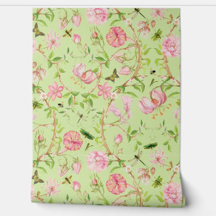 Tropische Vintage Schmetterlinge Garten Chinoiseri Tapete