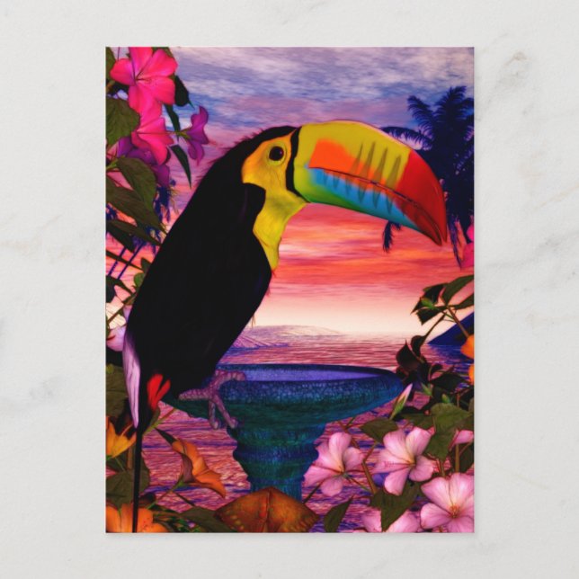 Tropische Vögel 2 "Toucans" Postkarte (Vorderseite)