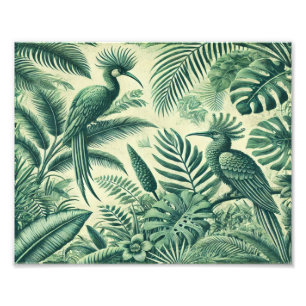 Tropische Vögel Himmel / Vintage Metallwandkunst Fotodruck