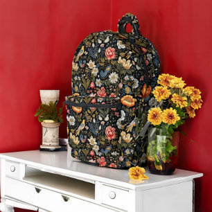 Tropische Vögel in einem Nachtgarten Bedruckter Rucksack