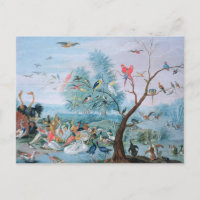 Tropische Vögel in einer Landschaft