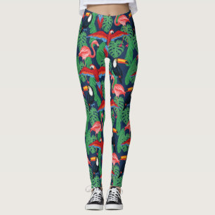 Tropische Vögel in hellen Farben Leggings