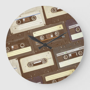 Tropische Vögel: Tukane und Papageien Vintag Große Wanduhr