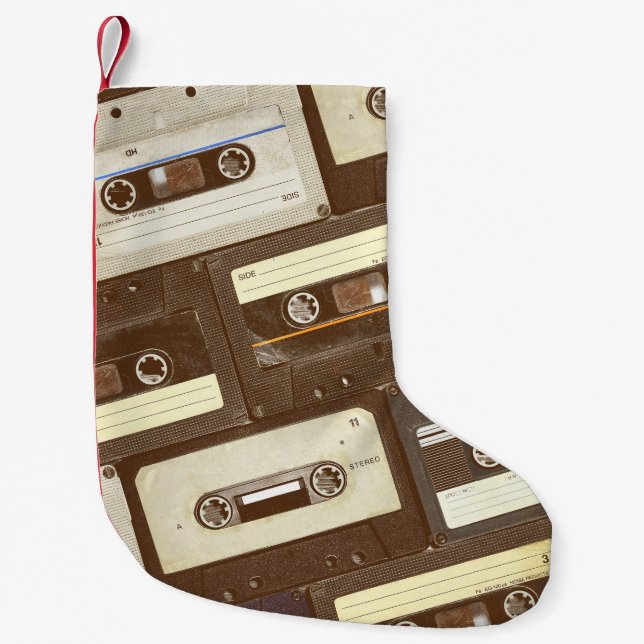 Tropische Vögel: Tukane und Papageien Vintag Kleiner Weihnachtsstrumpf (Vorderseite)