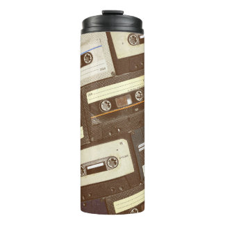 Tropische Vögel: Tukane und Papageien Vintag Thermosbecher