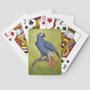 Tropische Vögel Vintage-Papageien-Illustration Spielkarten