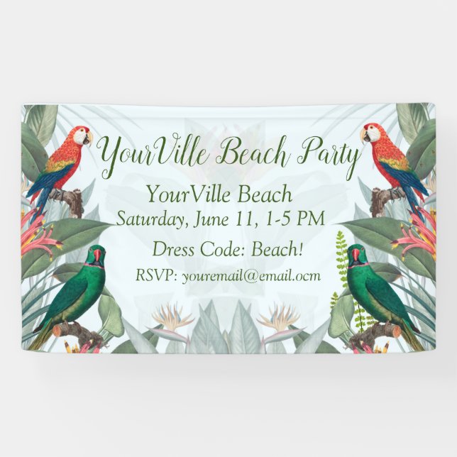 Tropische Vogelgewächse Banner (Horizontal)