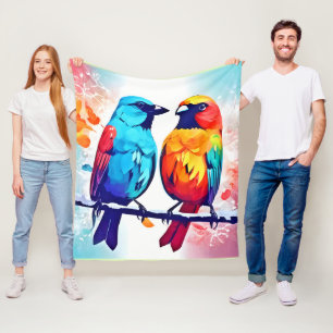 Tropische Vogelliebhaber Fleecedecke