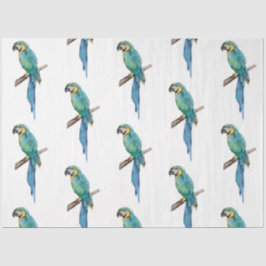 Tropische Vogelserie: Blue Macaw Design 2 Seidenpapier