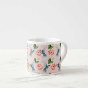 Tropische Vogelserie: Hummingbird Design 4 Gewebe Espressotasse