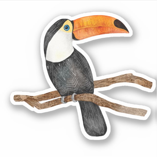 Tropische Vogelwelt Aufkleber (Vorderseite)