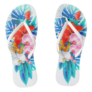 Tropische Waldflecken Flip Flops