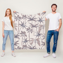 Tropische Wärme: Botanische Palm Desert Oase  Fleecedecke
