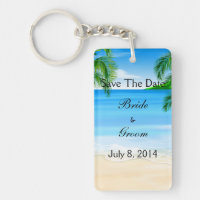 Tropische Wasser-Strand-Hochzeit Save the Date