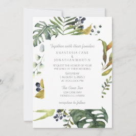 Tropische Wasserfarbe Einladung