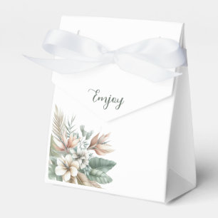 Tropische Wasserfarbe Hochzeitsfeier Geschenkschachtel