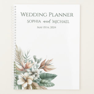 Tropische Wasserfarbe - Hochzeitsplaner Planer