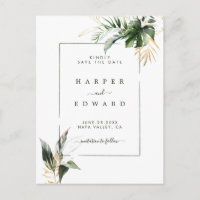 Tropische Wasserfarbenfolien Hochzeit Sichern Sie