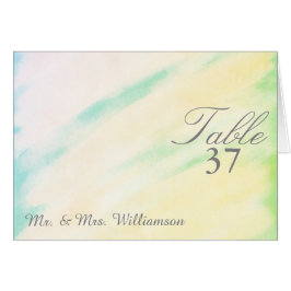 Tropische Wasserfarbenhochzeit-Tischnummer