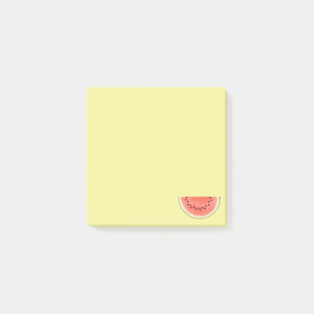 Tropische Wassermelonen Früchte auf gelben Post-it Post-it Klebezettel (Vorderseite)