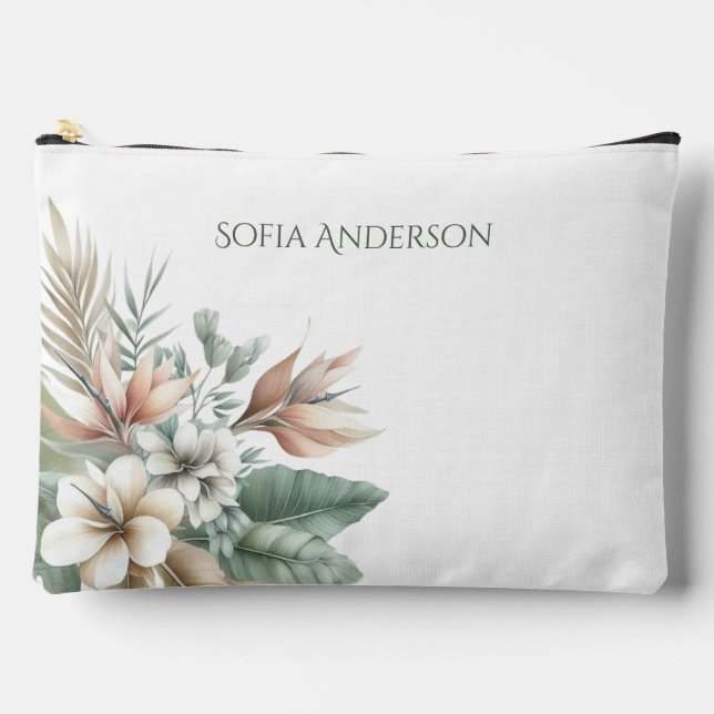 Tropische Watercolor Zubehörtasche (Vorderseite)