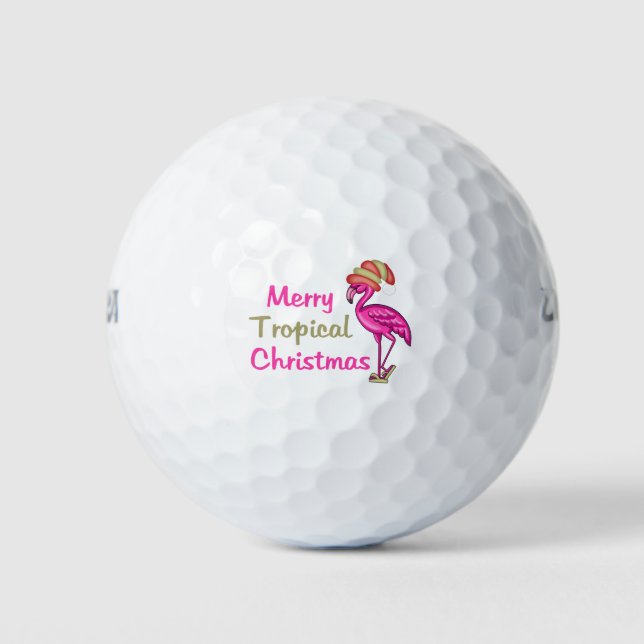Tropische Weihnachten Golfball (Vorderseite)