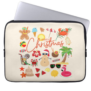 Tropische Weihnachten Laptopschutzhülle