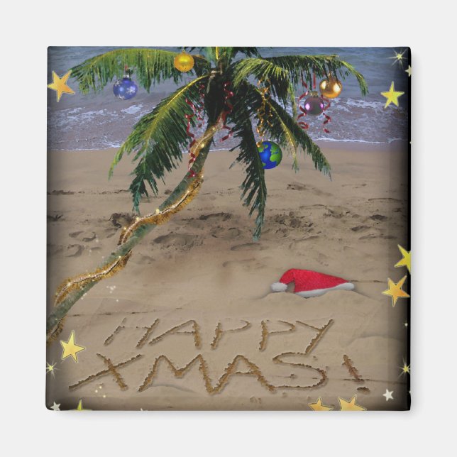 Tropische Weihnachten Magnet (Vorne)