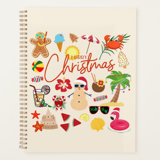 Tropische Weihnachten Planer (Vorderseite)