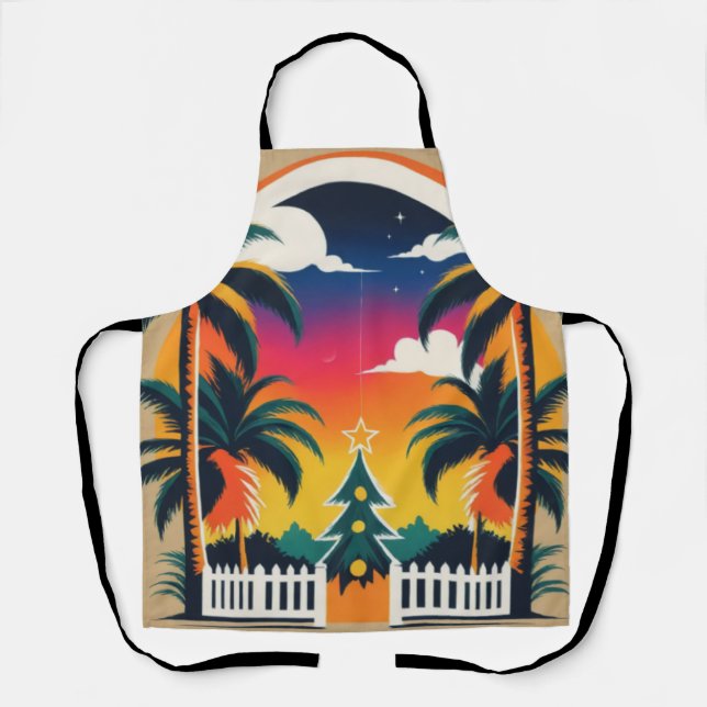 Tropische Weihnachten Schürze (Vorderseite)