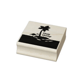 Tropische Weihnachtsinsel Gummistempel