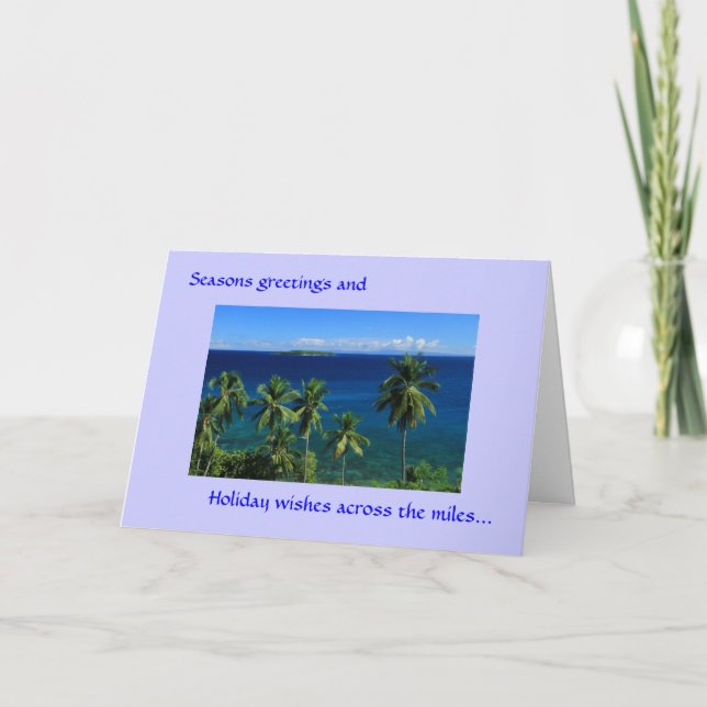 Tropische Weihnachtskarte Feiertagskarte (Vorderseite)