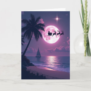 Tropische Weihnachtskarte für die Nacht Karte