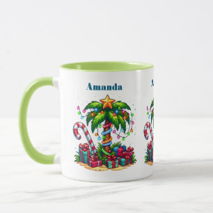 Tropische Weihnachtspalme Tasse