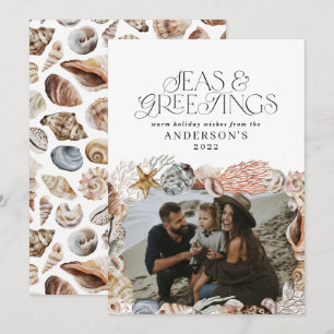 Tropische Weihnachtssee & Grüße Foto Feiertagskarte