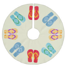 Tropische Weihnachtstrandsandalen