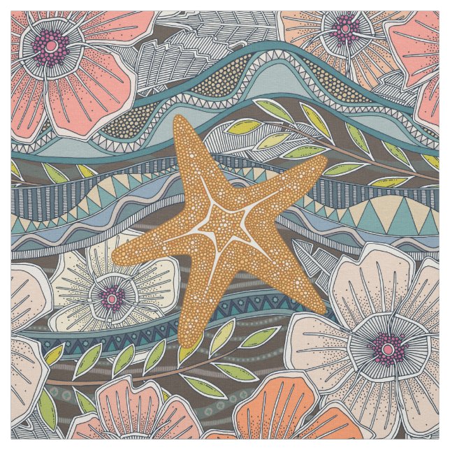 tropische Wellen Erde Stoff (Muster)
