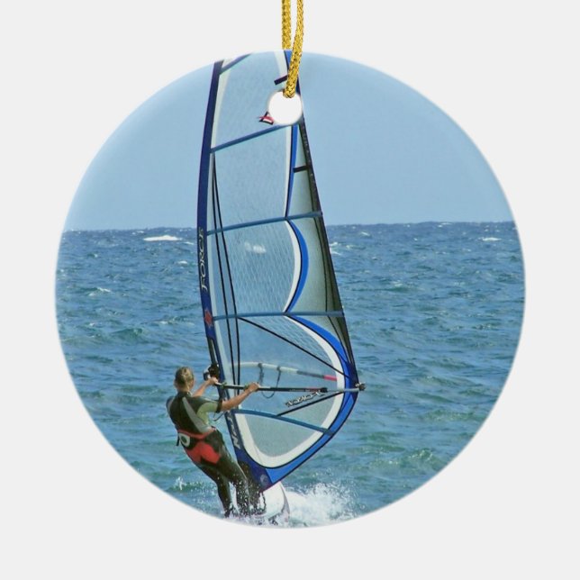 Tropische Windsurfing Verzierung Keramik Ornament (Vorne)