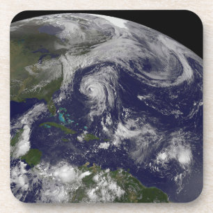 Tropische Wirbelstürme Katia, Lee, Maria und Nate. Getränkeuntersetzer