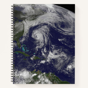 Tropische Wirbelstürme Katia, Lee, Maria und Nate. Notizbuch