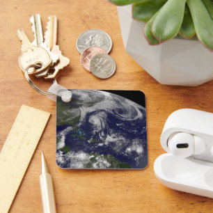 Tropische Wirbelstürme Katia, Lee, Maria und Nate. Schlüsselanhänger