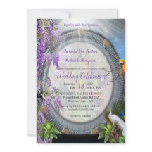 Tropische Wisteria Blume & große bunte Vögel