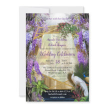 Tropische Wisteria Blume & große bunte Vögel I